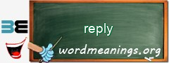 WordMeaning blackboard for reply